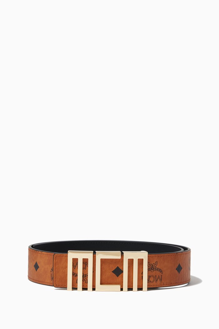 

Tech MCM Reversible Belt in Visetos, 1.5”, Brown