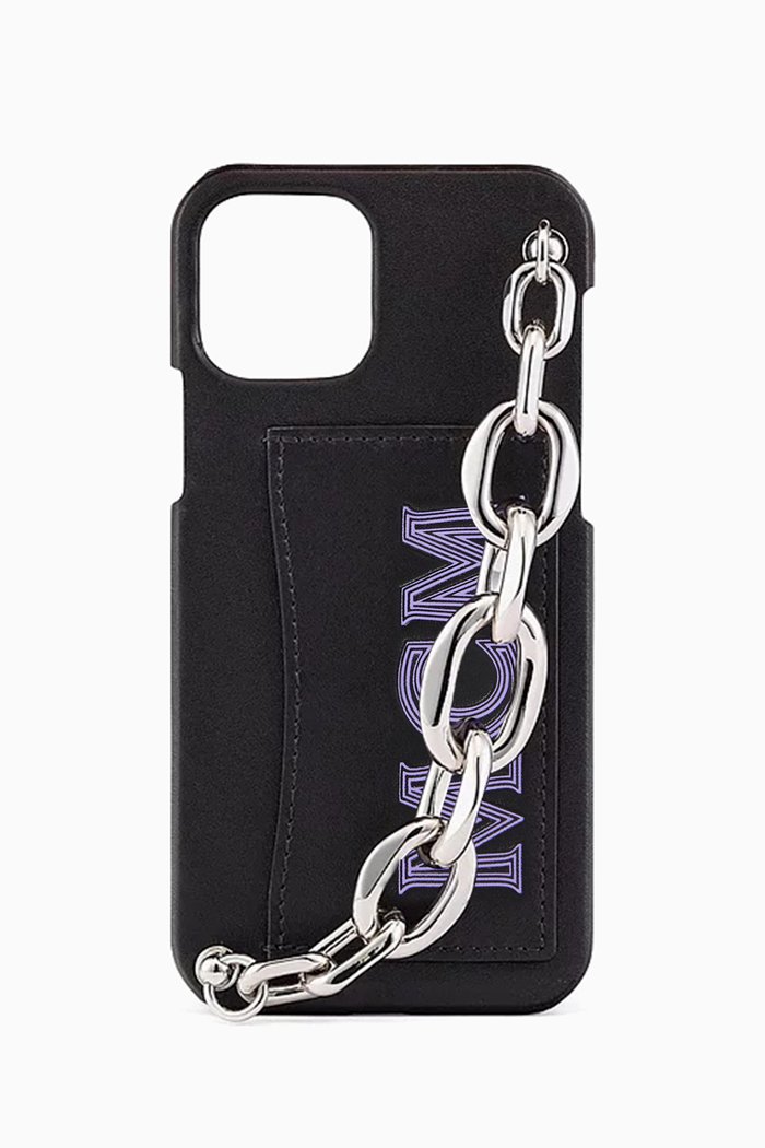 

iPhone 12/12 Pro Case with Chain Handle & Card Slot, Black