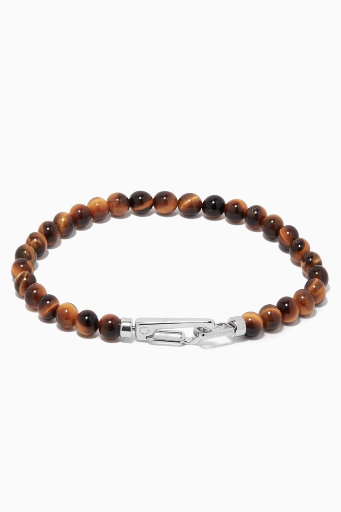 

Tiger's Eye Beaded Bracelet, Brown