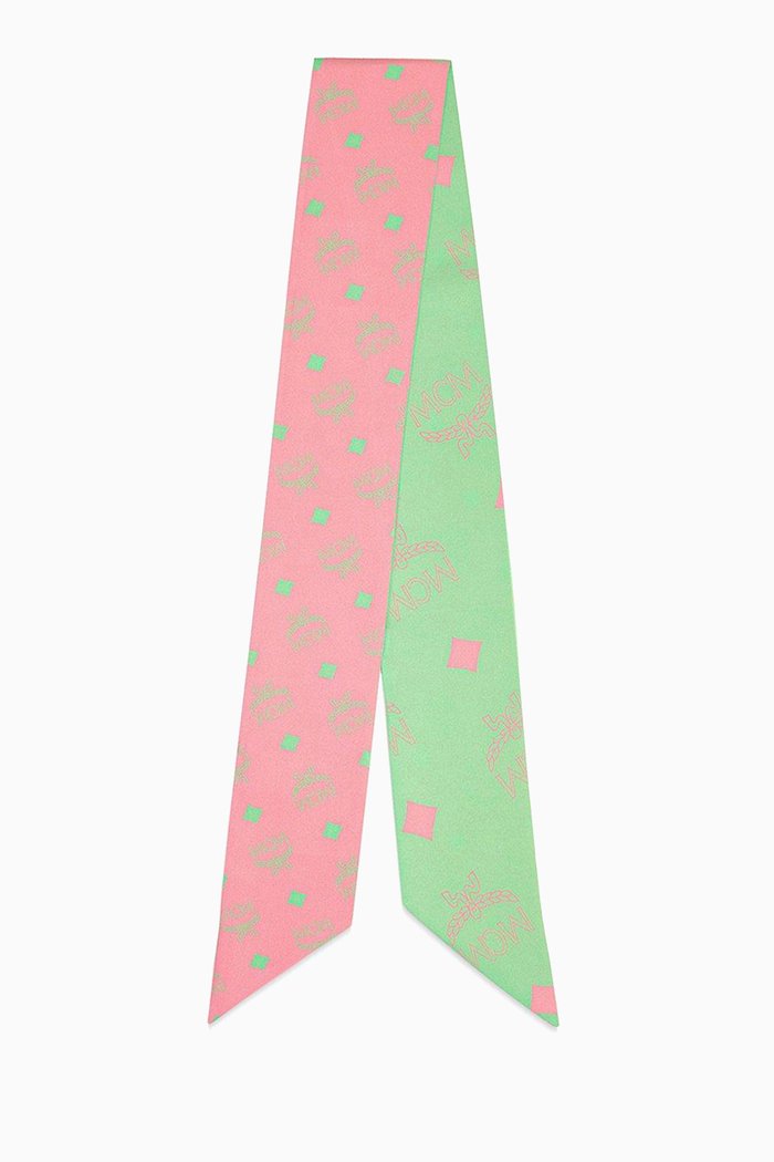 

Reversible Petite Scarf in Splash Monogram Silk, Red