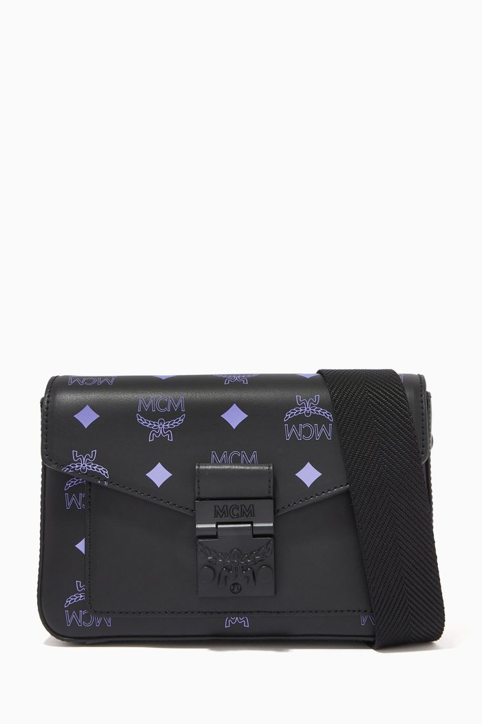 

Small Millie Crossbody in Color Splash Logo Leather, Purple