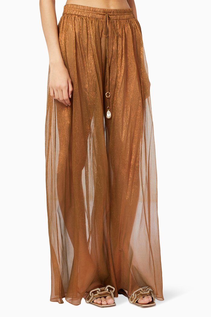 

Saanvi Wide Leg Pants, Brown