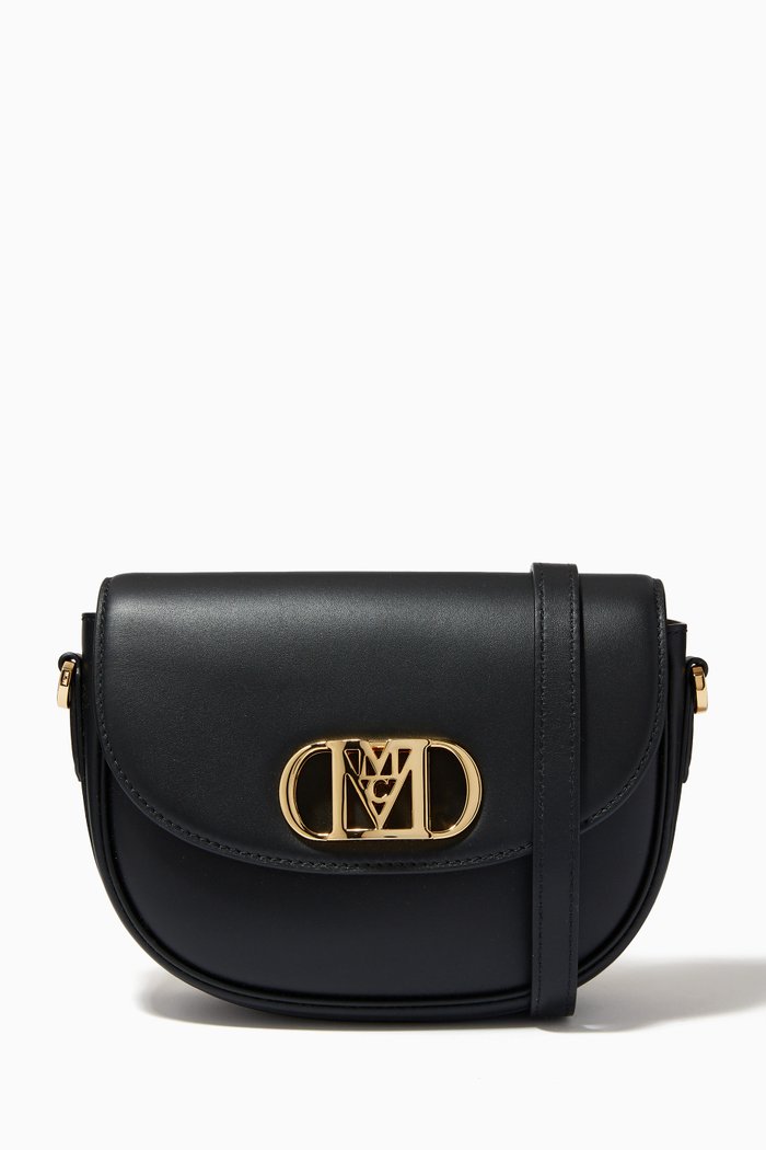 Mode Mena Mini Crossbody Bag in Nappa, Black