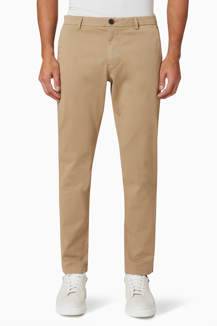 

Slim Chinos in Stretch Cotton, Neutral