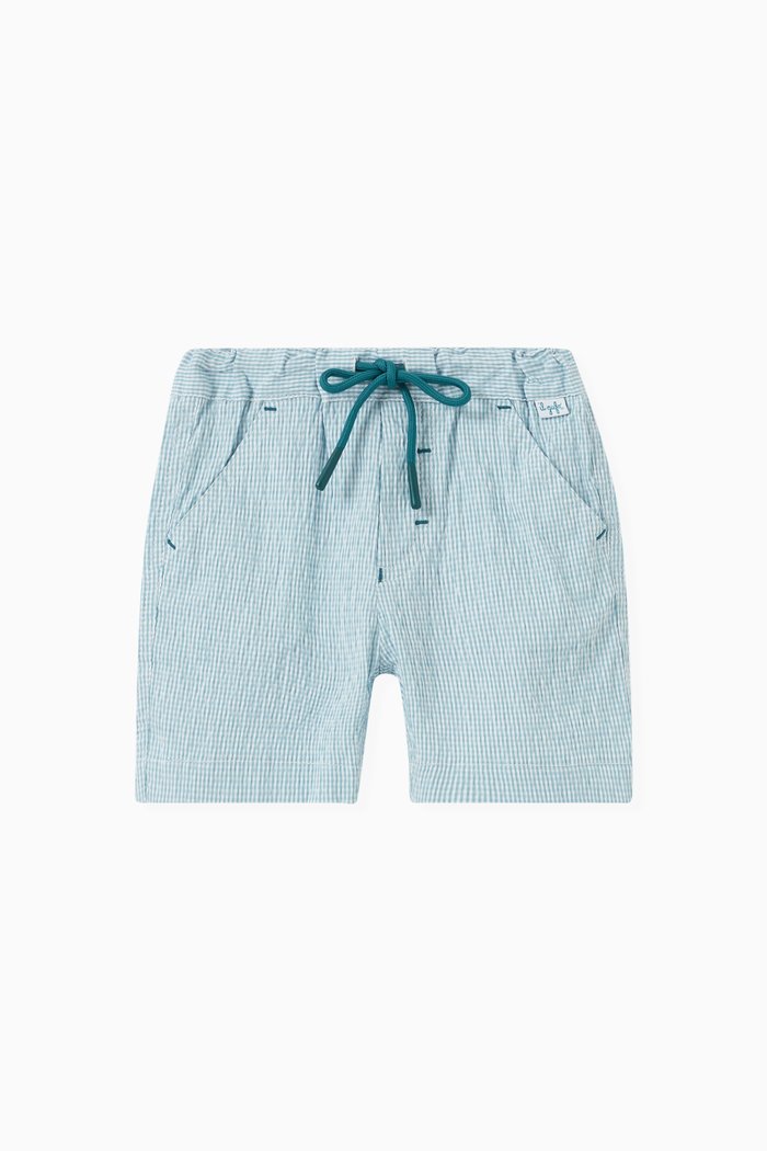 Drawstring Shorts in Cotton, Blue