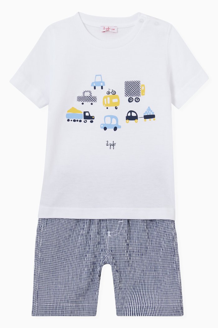 

Cars T-shirt & Shorts Set in Cotton, White
