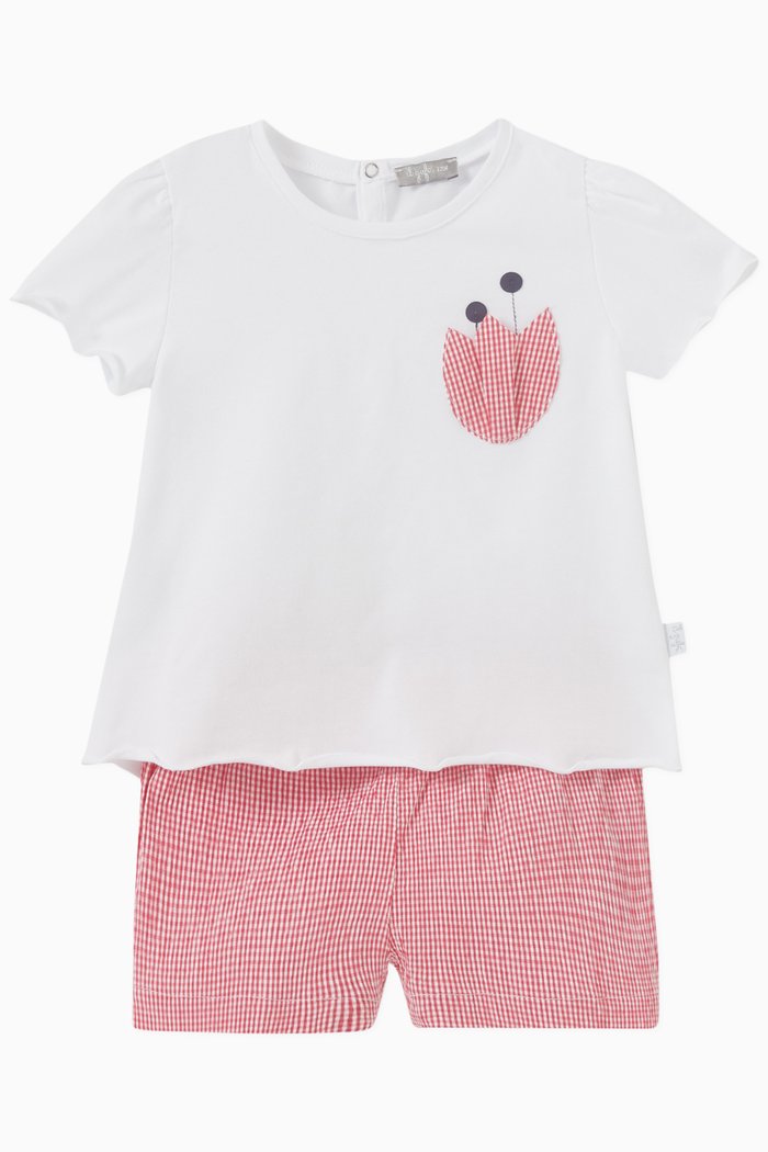 

T-Shirt and Shorts in Cotton, White