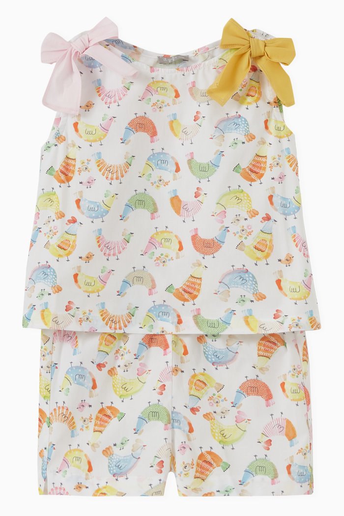

Top & Shorts Set in Cotton, White