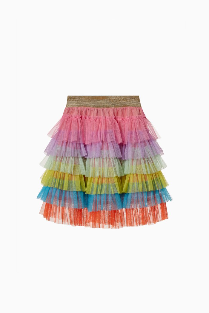 

Stevie Tiered Skirt in Tulle, Multicolour