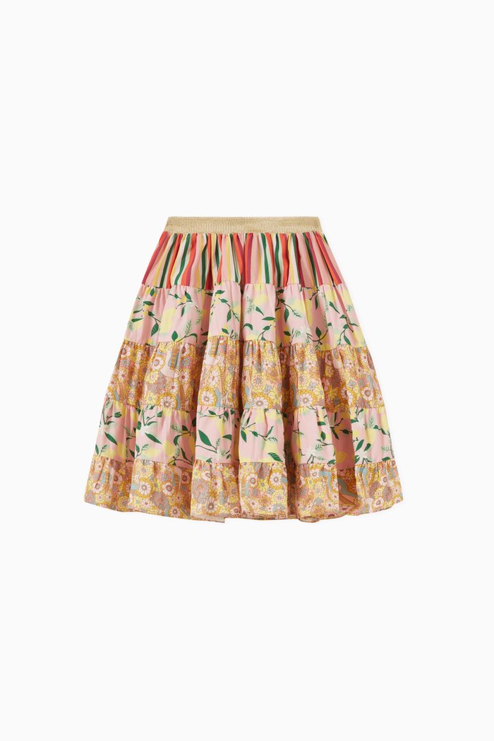 

Stevie Patchwork Skirt in Cotton, Multicolour