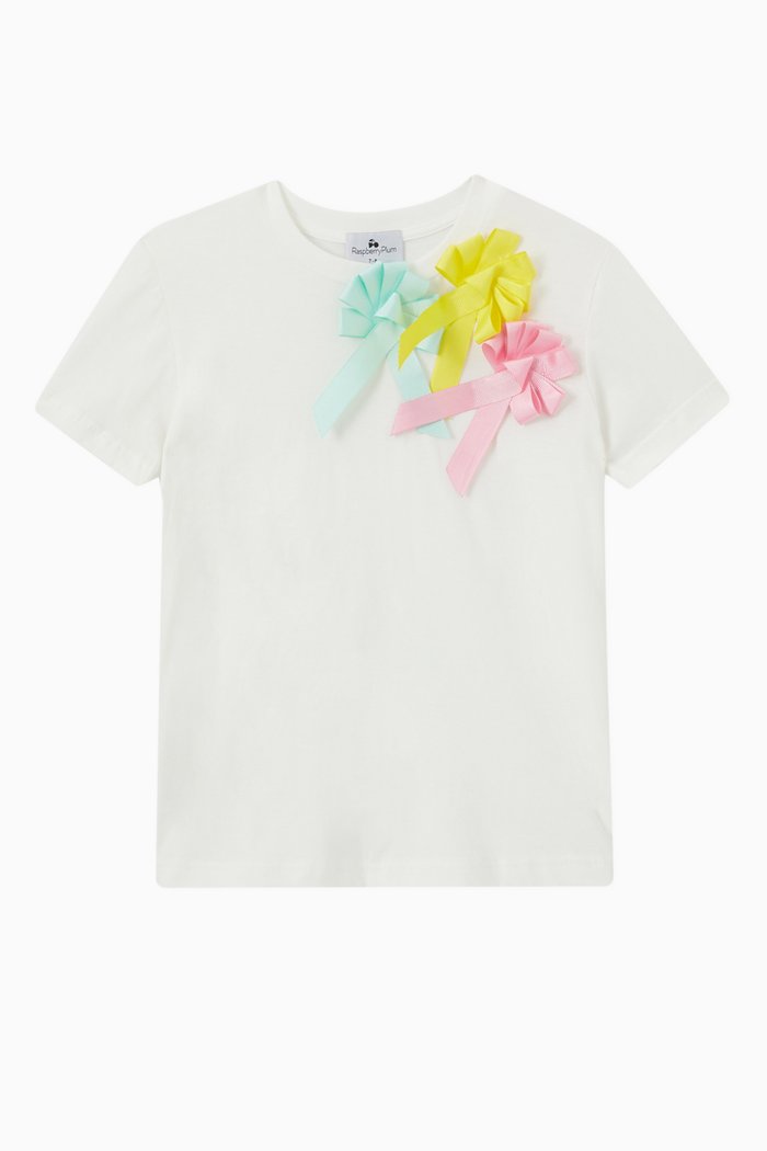 

Rosette T-Shirt in Cotton, White