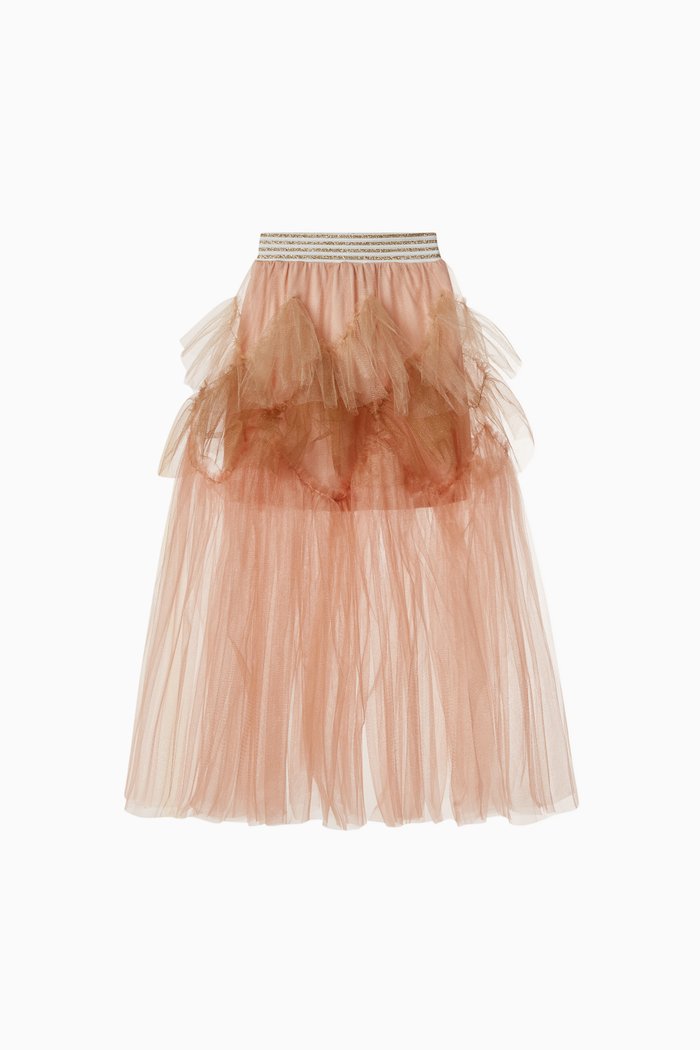

Exclusive Frill Skirt in Tulle, Gold