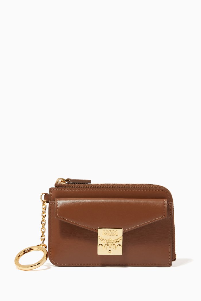 

Mini Patricia Zip Card Case in Spanish Leather, Neutral