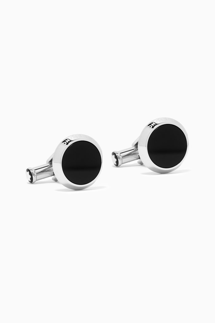 

Meisterstück Cufflinks in Onyx & Stainless Steel, Black