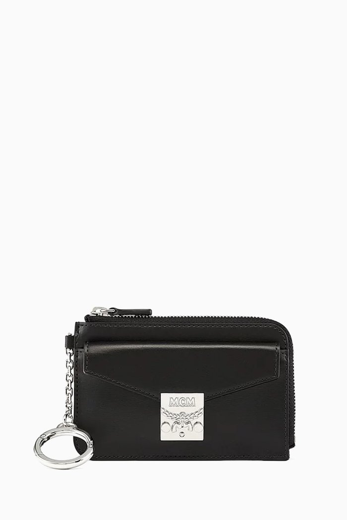 

Mini Patricia Zip Card Case in Spanish Leather, Black