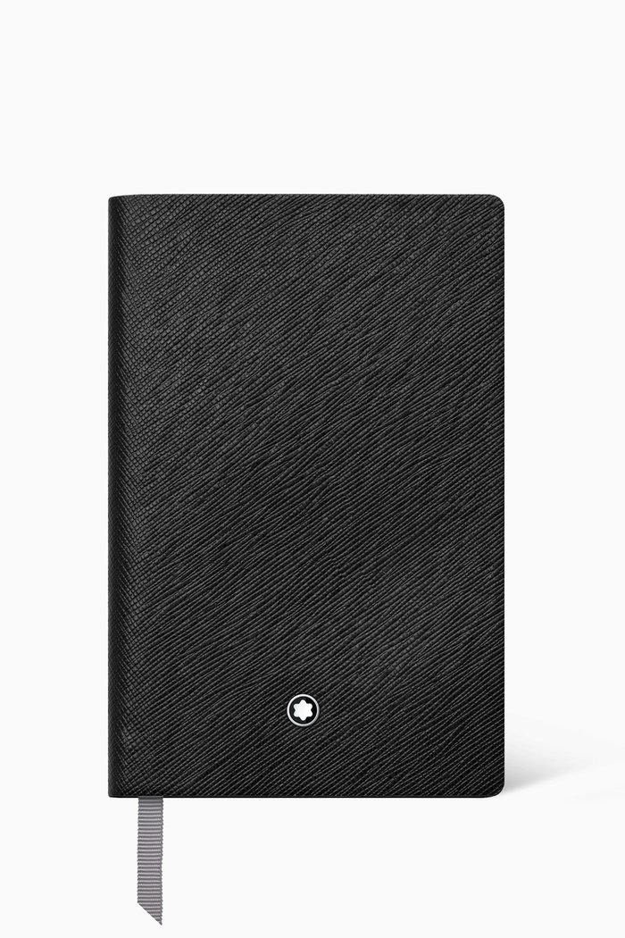 

Fine Stationery Lined Notebook #148 Tobacco in Saffiano Leather, Black