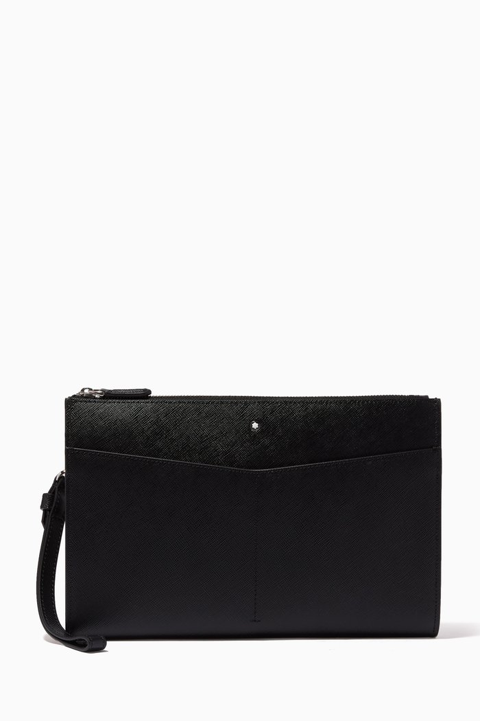 

Montblanc Sartorial Clutch in Saffiano Leather, Black