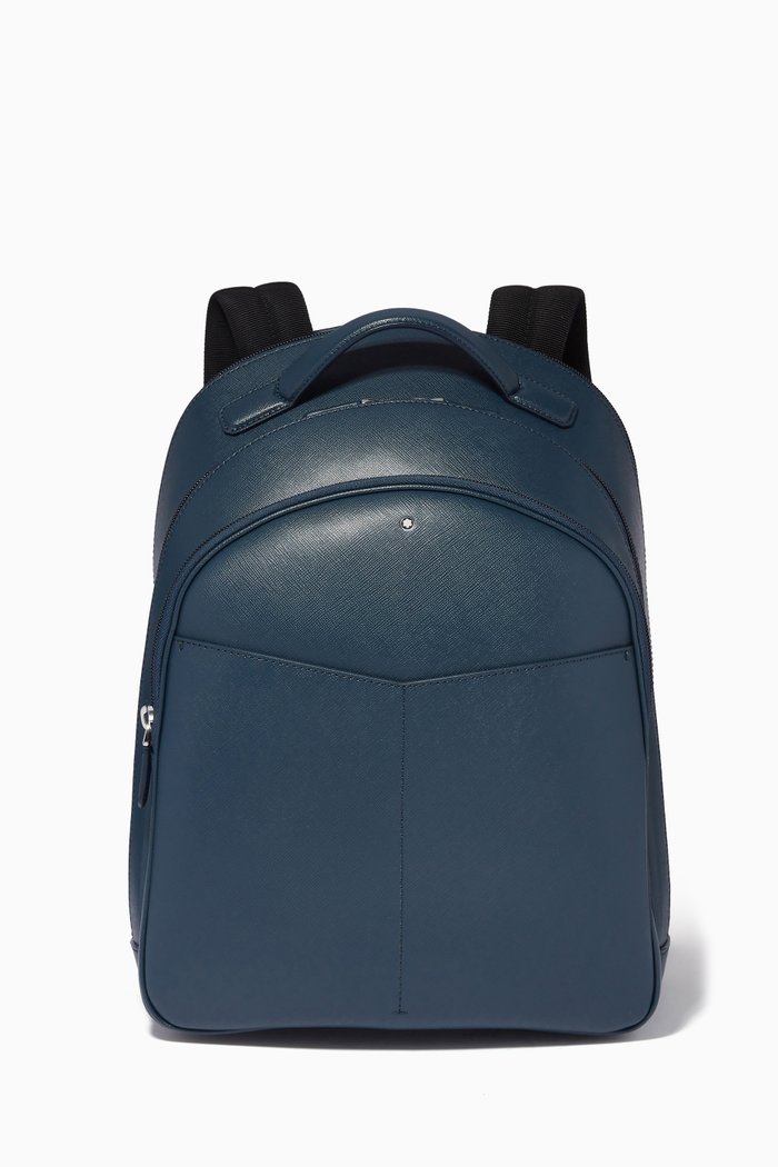 

Montblanc Sartorial Medium Backpack in Leather, Blue