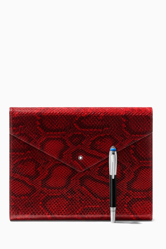 

Montblanc Augmented Paper in Python-print Leather, Red