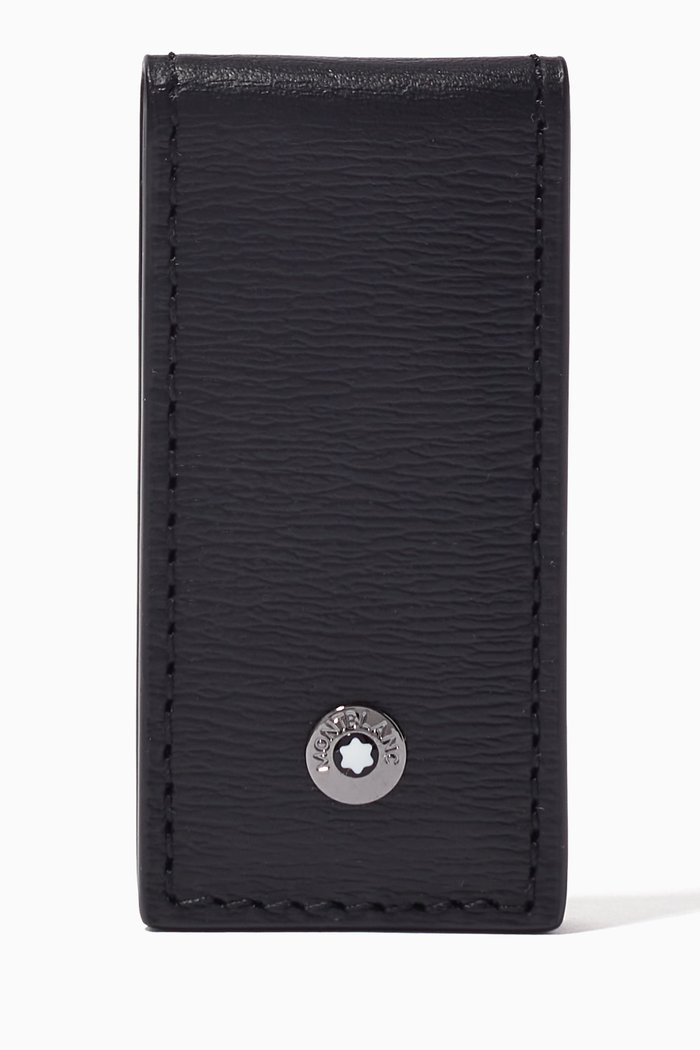 

4810 Westside Money Clip in Leather, Black
