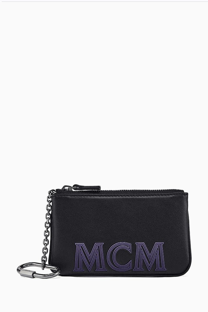 

Mini Key Pouch in MCM Leather, Black