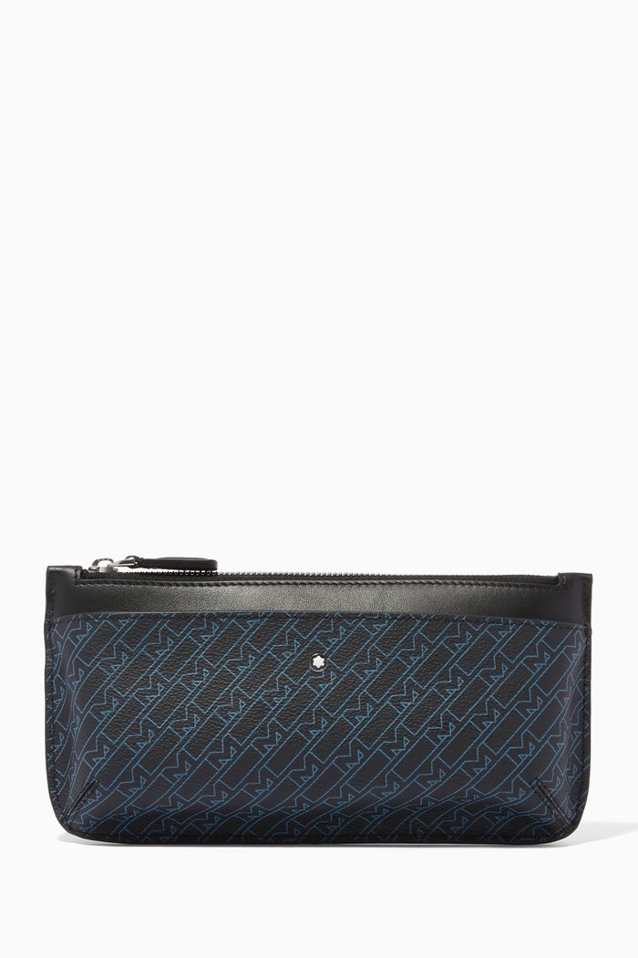 

Montblanc M_Gram 4810 Small Clutch in Coated Canvas, Blue