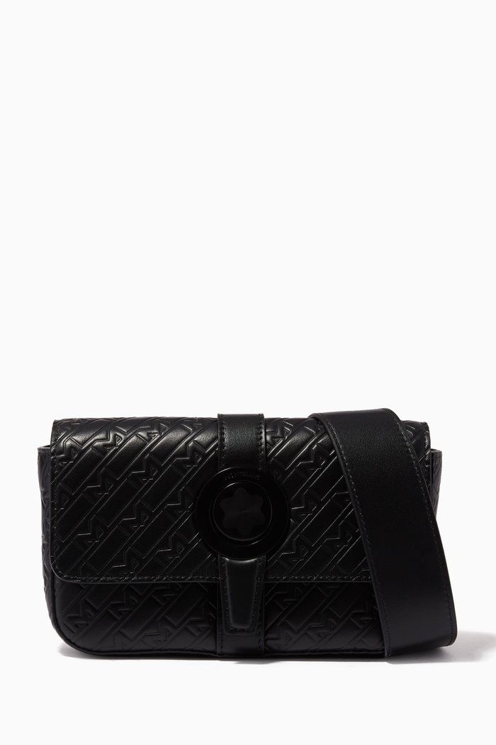 

Montblanc UltraBlack Crossover Clutch in Embossed Leather, Black