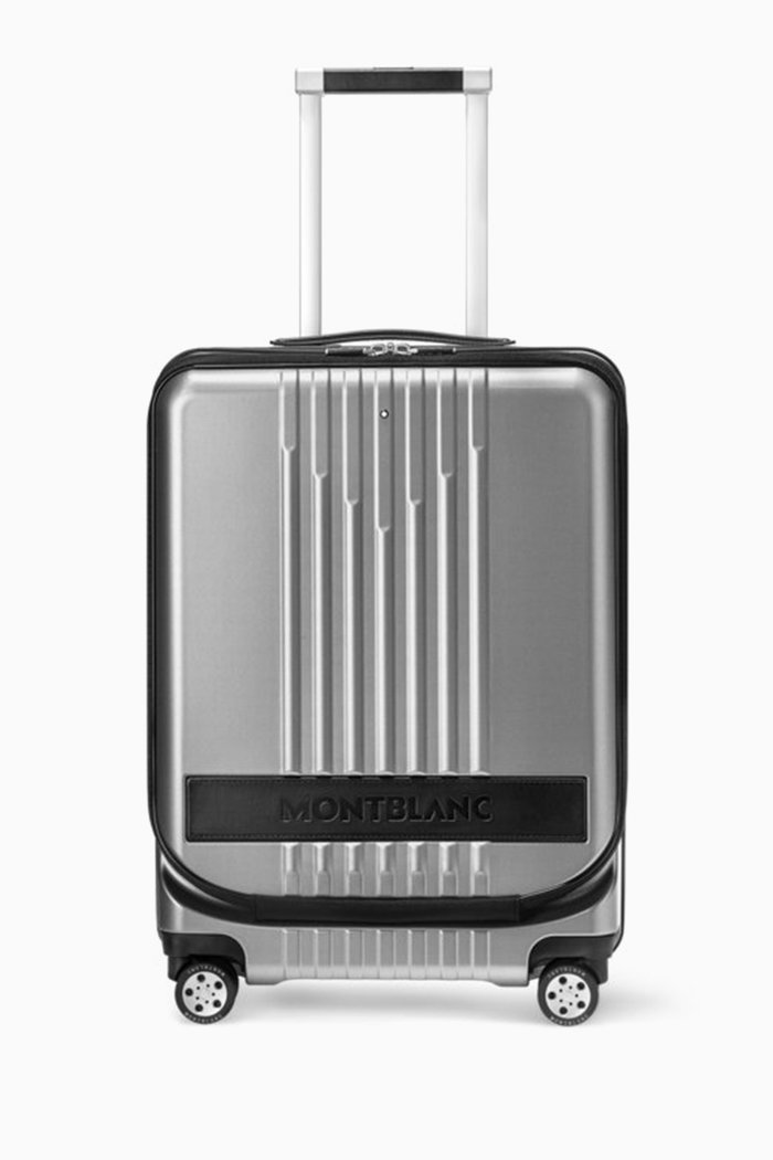 

#MY4810 Cabin Trolley in Polycarbonate & Leather, Silver