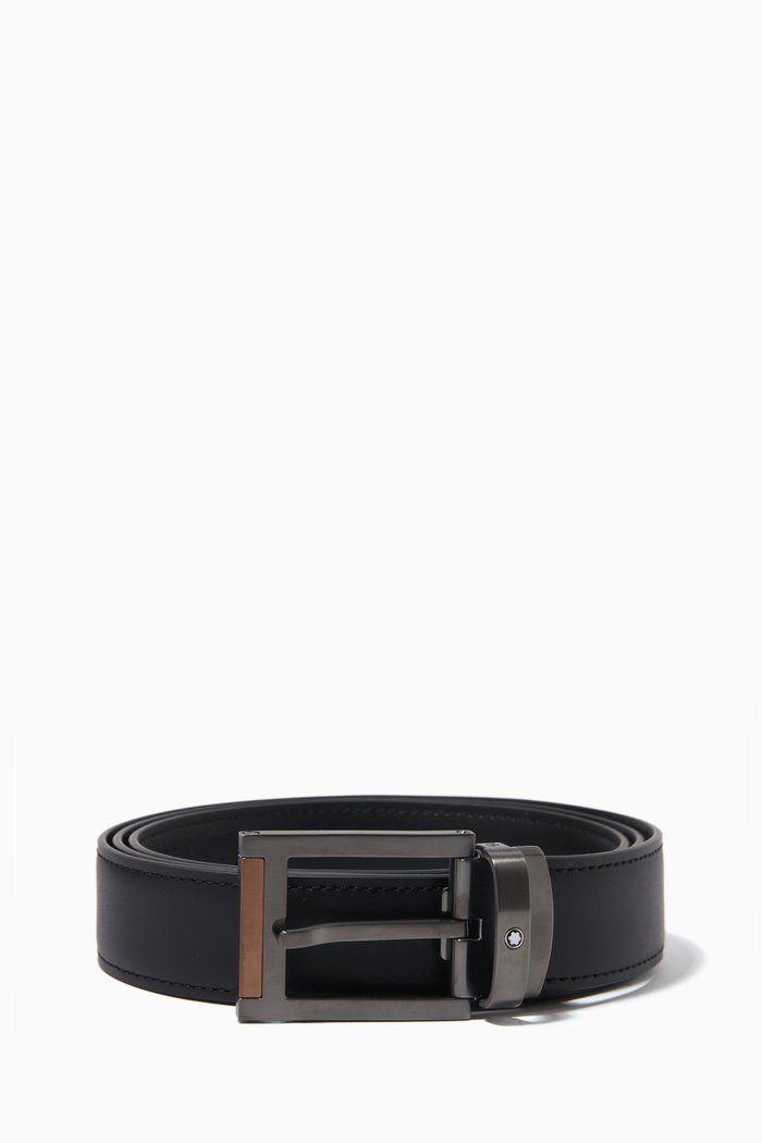 Belt in Leather, 30mm, Black