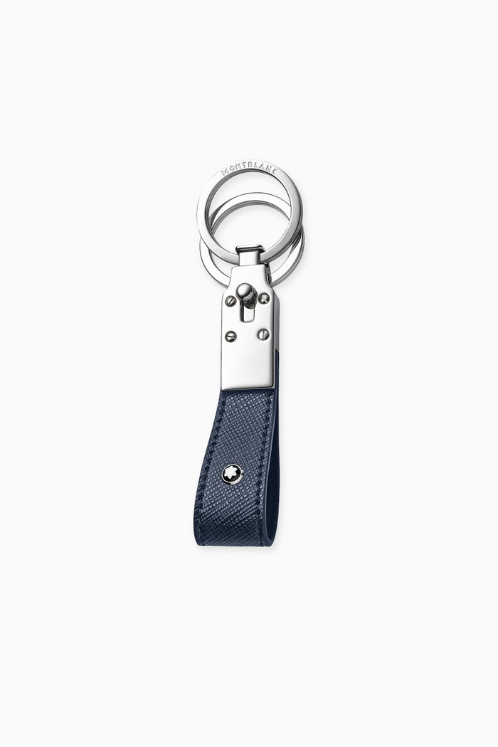 Montblanc Sartorial Loop Key Fob in Saffiano Leather, Blue