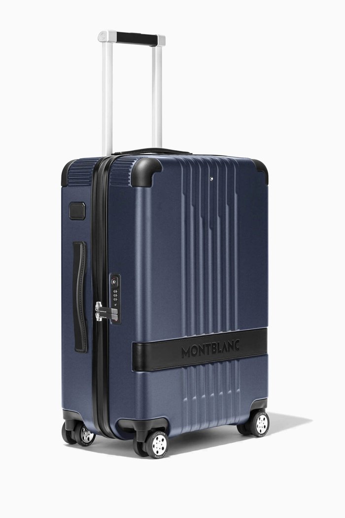 

#MY4810 Cabin Trolley in Polycarbonate & Leather, Blue