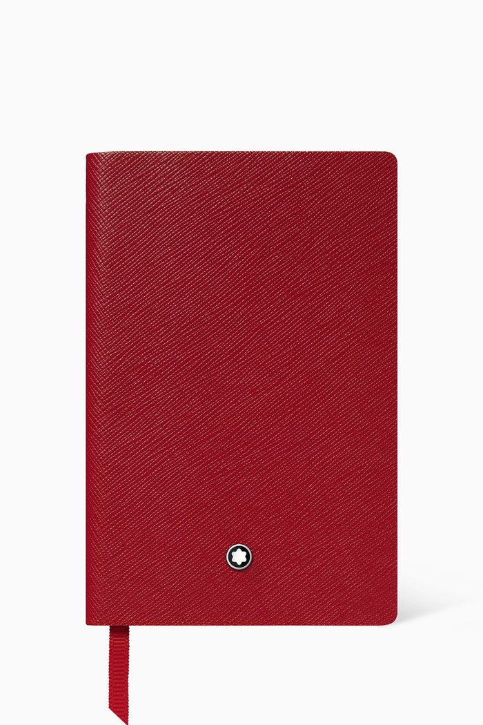 

Fine Stationery Lined Notebook #148 Tobacco in Saffiano Leather, Red