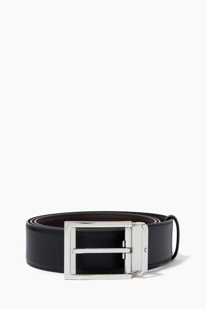 

Reversible Belt in Leather, Black