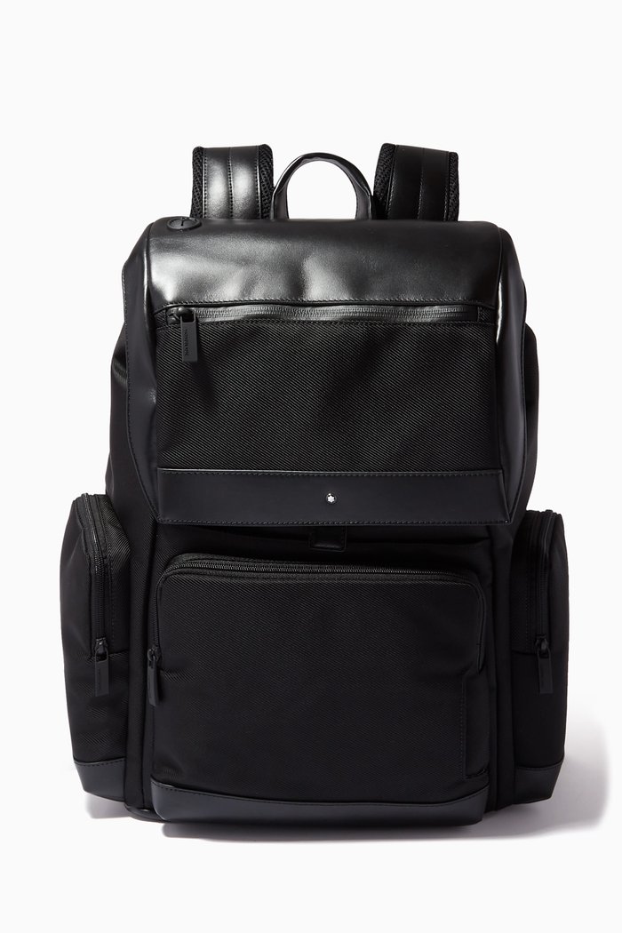 

My Montblanc Nightflight Large Backpack in Nylon & Leather, Black