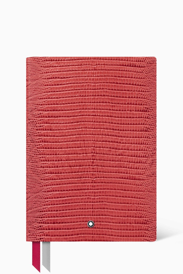 

Lined Notebook #146 in Lizard Print Leather, Red