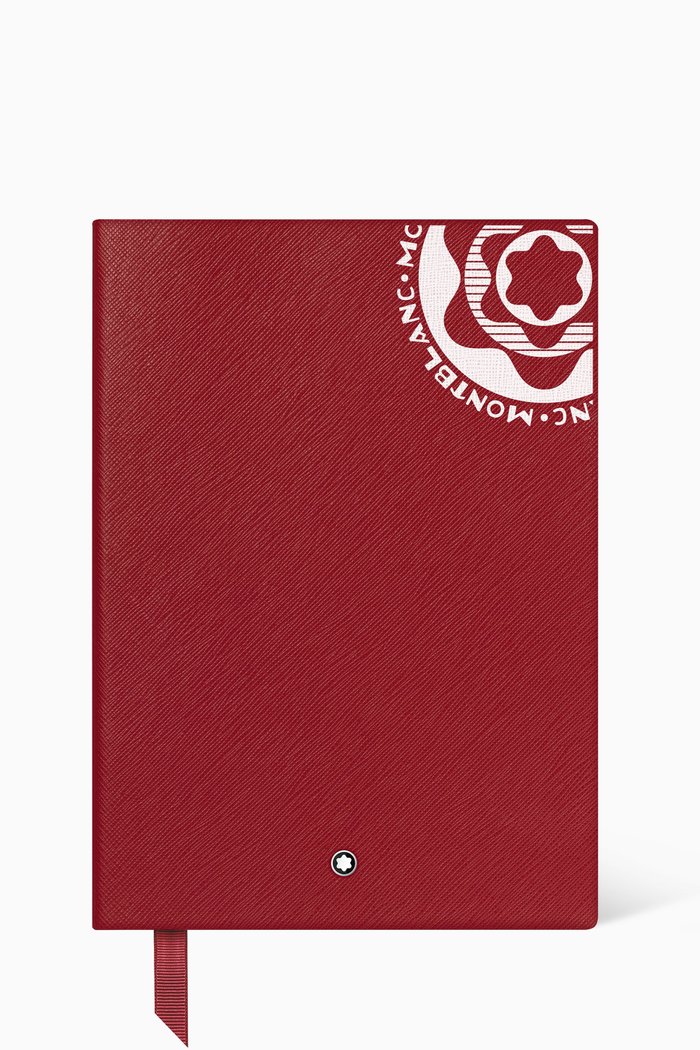 

Lined Montblanc Vintage Logo Notebook #146 in Saffiano Leather, Red