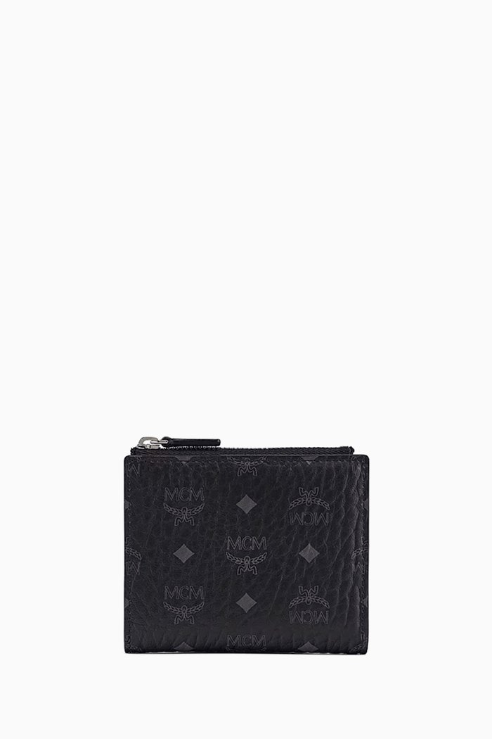 

Mini Bifold Snap Wallet in Visetos Original, Black