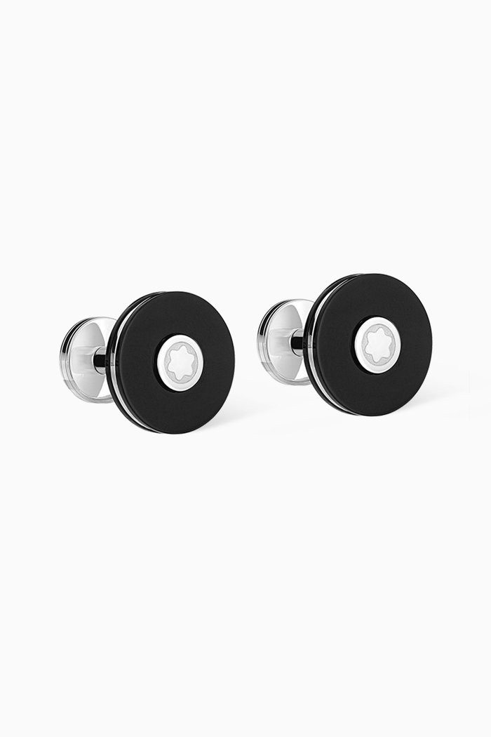 

Pix Cufflinks in Stainless Steel & Resin, Black