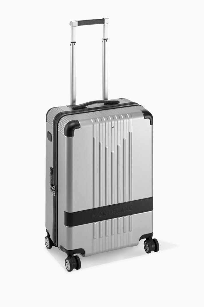 

#MY4810 Cabin Trolley in Polycarbonate & Leather, Silver