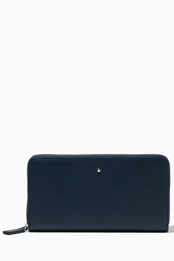 Montblanc Sartorial Wallet 12cc in Saffiano Leather, Blue