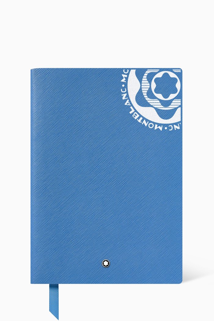 

Lined Montblanc Vintage Logo Notebook #146 in Saffiano Leather, Blue
