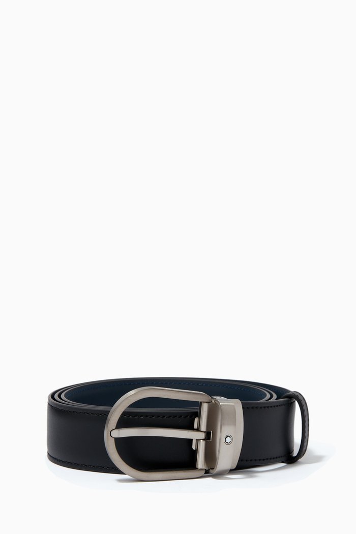 

Reversible Belt in Leather, 32mm, Black