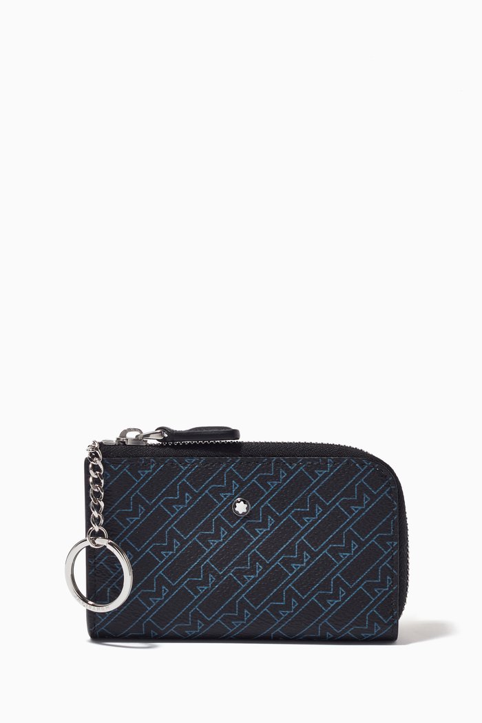 

Montblanc M_Gram 4810 Key Pouch in Coated Canvas, Blue
