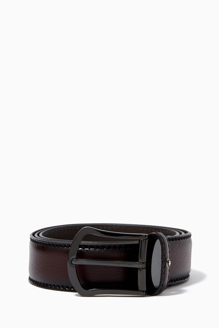 

Belt in Shaded Leather, 35mm, Brown