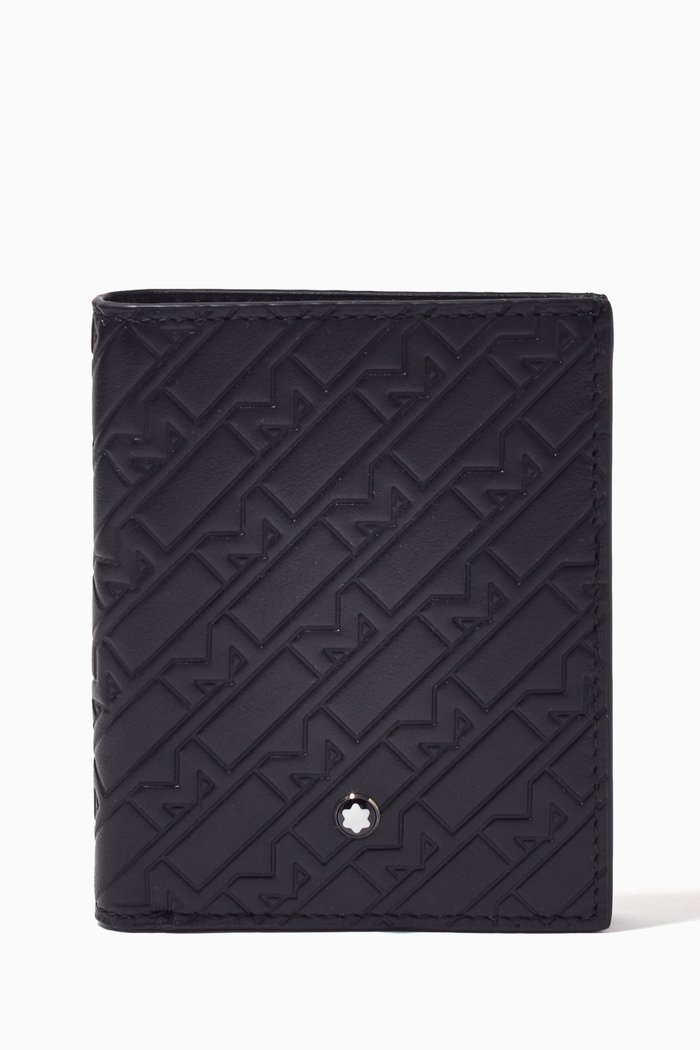 

Montblanc M_Gram 4810 Business Card Holder in Embossed Leather, Black