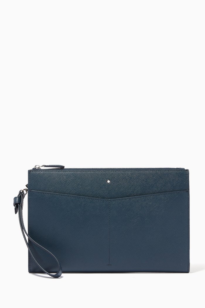 

Montblanc Sartorial Clutch in Saffiano Leather, Blue