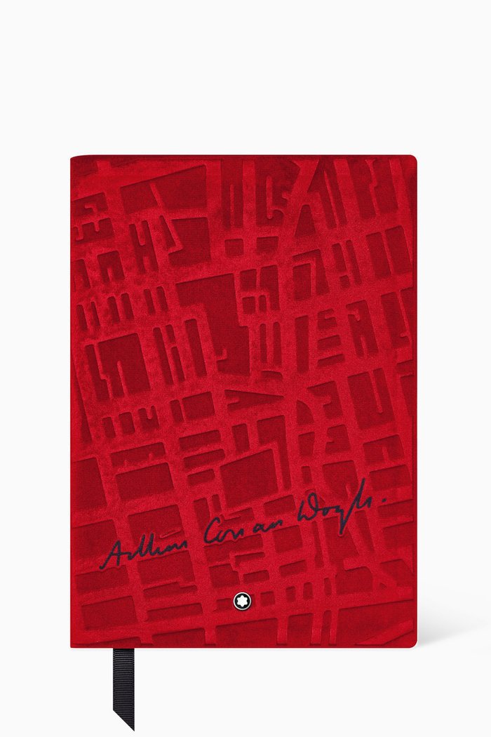 Writers Edition Sir Arthur Conan Doyle Lined Notebook #146 in Velvet, Red
