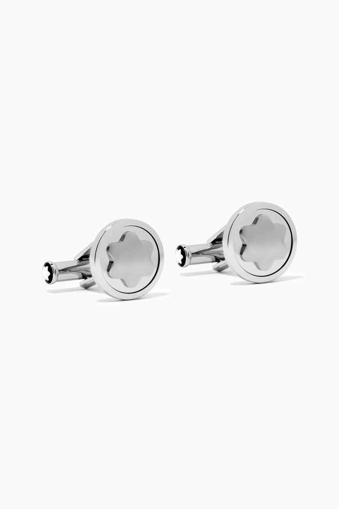 

Star Cufflinks in Stainless Steel, Silver