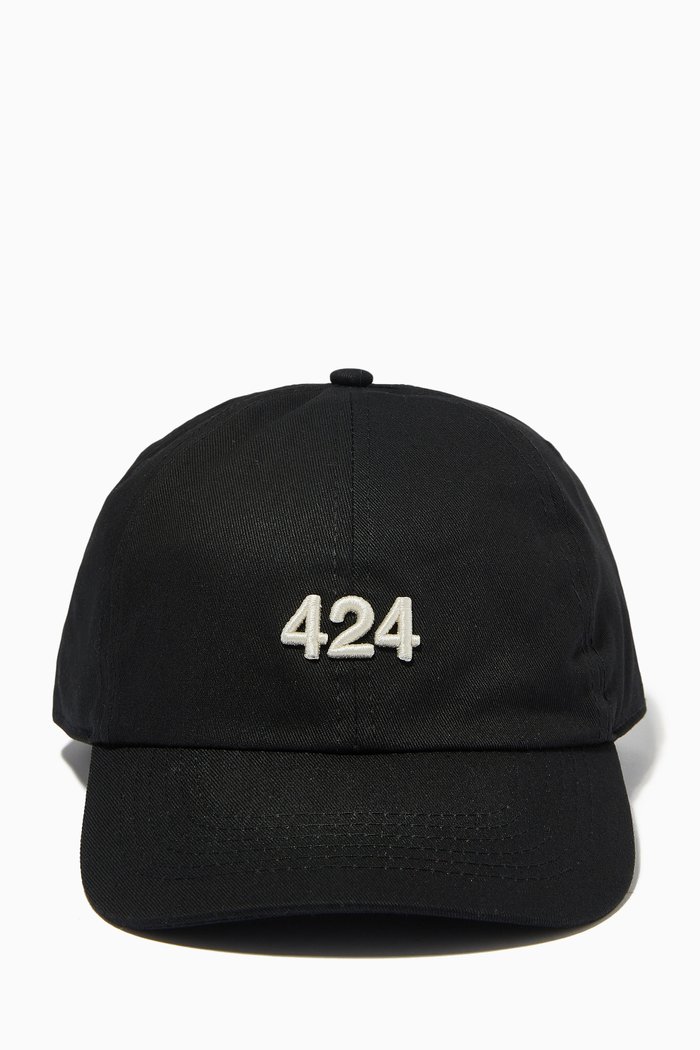 Alias Logo Baseball Cap in Cotton, Black