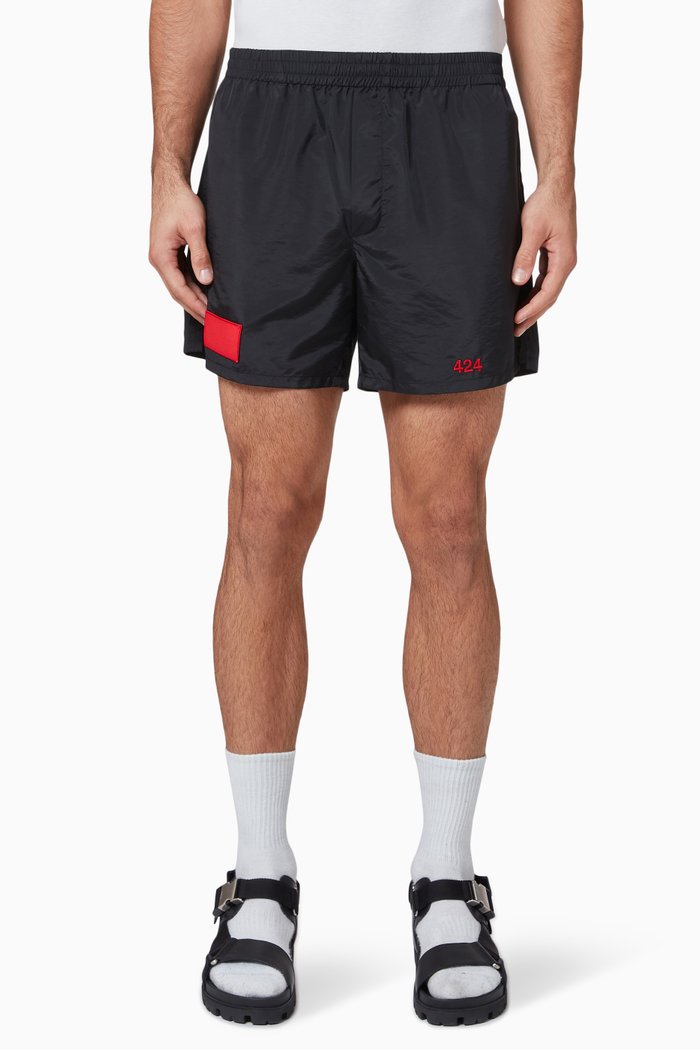 

Logo Shorts in Nylon, Black